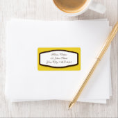 Geel bruin en wit retouradres labels (Insitu)