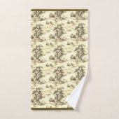 Geel Bruin Engels Toile Badhanddoek Set Bad Handdoek (Handdoek)