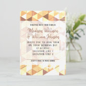  geel bruin geometrisch patroon kaart (Staand voorkant)