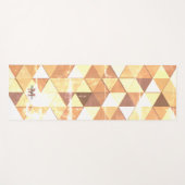  geel bruin geometrisch patroon Monogram Yogamat (Voorkant (horizontaal))