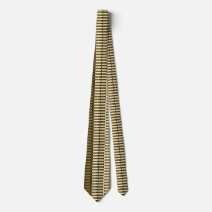 Geel Bruin Goud Stijlvol Modern Abstract Patroon Stropdas