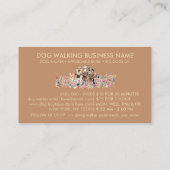 Geel Bruin Hond Walker Groomer Punch Loyaliteit Visitekaartje (Achterkant)