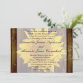 Geel bruin Late Summer Sunflower Weddenschap Kaart (Staand voorkant)