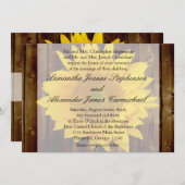 Geel bruin Late Summer Sunflower Weddenschap Kaart (Voorkant / Achterkant)