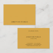 Geel bruin Modern Minimalistische Eenvoudige Sjabl Visitekaartje (Voorkant / Achterkant)