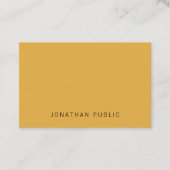 Geel bruin Modern Minimalistische Eenvoudige Sjabl Visitekaartje (Voorkant)