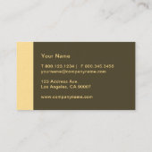 Geel bruin Modern Visitekaartje (Achterkant)