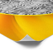 Geel bruin whirlpool Lijst Voeg je eigen foto toe Poster (Hoek)