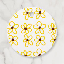 Geel bruin zonnebloem patroon bloemen moderne boho