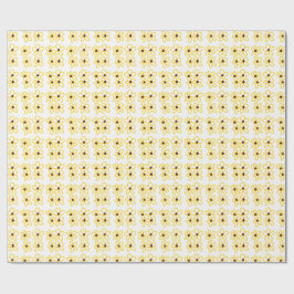 Geel bruin zonnebloem patroon bloemen moderne boho cadeaupapier