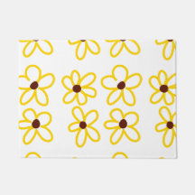 Geel bruin zonnebloem patroon bloemen moderne boho