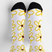 Geel bruin zonnebloem patroon bloemen moderne boho sokken (Top)