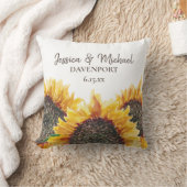 Geel bruin zonnebloemen Pas getrouwd Adventure beg Kussen (Deken)