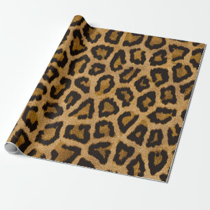 Geel Bruin Zwart Leopard Dierenprint Cadeaupapier