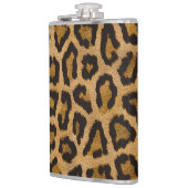 Geel Bruin Zwart Leopard Dierenprint Heupfles (Links)