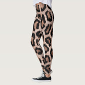Geel Bruin Zwart Leopard Dierenprint Leggings (Links)
