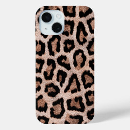 Geel Bruin Zwart Luipaard Dier iPhone 15 Case