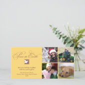 Geel bruine duif vrede op aarde vakantie groet feestdagenkaart (Staand voorkant)