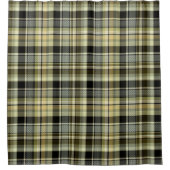 Geel-bruine tartaanpleister. douchegordijn (Voorkant)