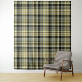 Geel-bruine tartaanpleister. wandkleed (In situ)