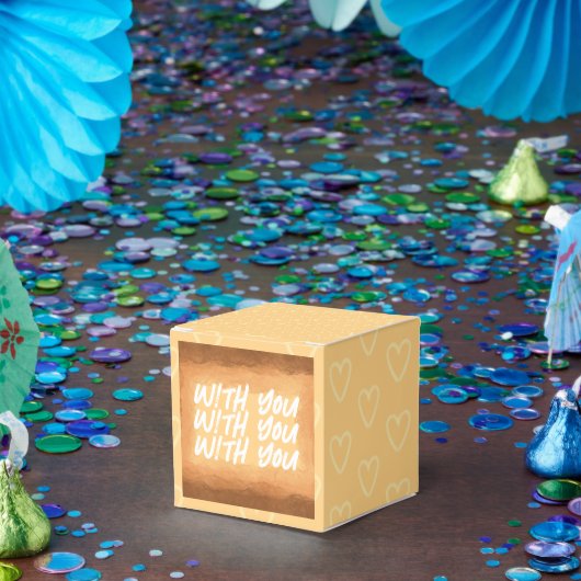 Geel - Bruine Valentijnsdag Bedankdoosjes (Feest)