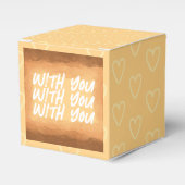 Geel - Bruine Valentijnsdag Bedankdoosjes (Voorkant Zijde)