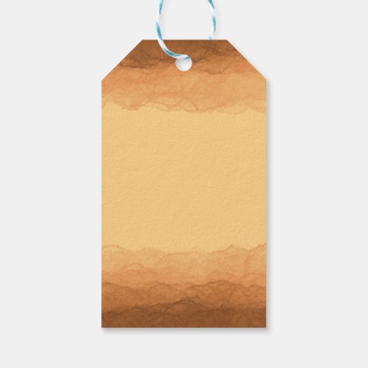 Geel - Bruine Valentijnsdag Cadeaulabel (Achterkant)