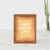 Geel - Bruine Valentijnsdag Feestdagen Kaart (Voorkant)