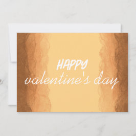 Geel - Bruine Valentijnsdag Feestdagenkaart