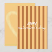 Geel - Bruine Valentijnsdag Feestdagenkaart (Voorkant / Achterkant)