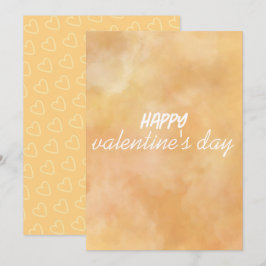 Geel - Bruine Valentijnsdag Feestdagenkaart