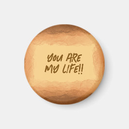 Geel - Bruine Valentijnsdag Magneet