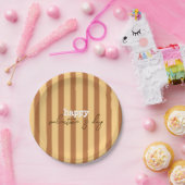 Geel - Bruine Valentijnsdag Papieren Bordje (Feest)