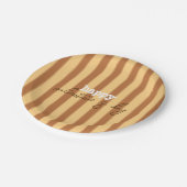 Geel - Bruine Valentijnsdag Papieren Bordje (Gekanteld)