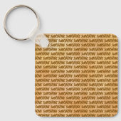 Geel - Bruine Valentijnsdag Sleutelhanger (Voorkant)