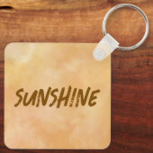 Geel - Bruine Valentijnsdag Sleutelhanger (Achterkant)