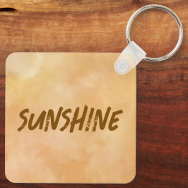 Geel - Bruine Valentijnsdag Sleutelhanger