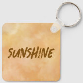 Geel - Bruine Valentijnsdag Sleutelhanger (Achterkant)