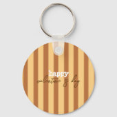 Geel - Bruine Valentijnsdag Sleutelhanger (Voorkant)