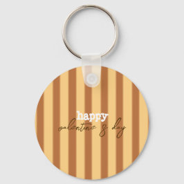 Geel - Bruine Valentijnsdag Sleutelhanger