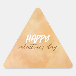 Geel - Bruine Valentijnsdag Sticker