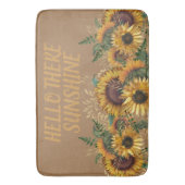 Geel bruine zonnebloemen Zonnezon Badmat (Voorkant Verticaal)