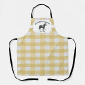 Geel Buffalo Plaid Boerderij Paard Schort (Voorkant)