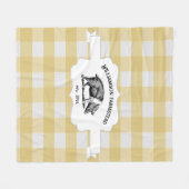 Geel Buffel Geplakt Boerderij Varkensvacht Deken (Voorkant (Horizontaal))