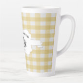 Geel Buffel Plaid Boerderij Varken Latte Mok (Rechts)