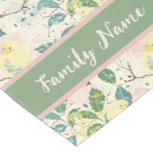 geel buigvormig patroon korte tafelloper (Hoek)