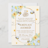 Geel Bumble Bee Islamitisch Neutraal Aqiqa Aqeqa Kaart (Voorkant)