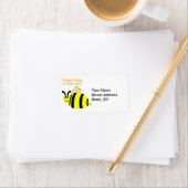 Geel Bumble Bee Sweet Baby Adresetiketten Etiket (Insitu)