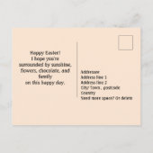Geel🐰 Bunnies met Folklore Touch Aangepaste Tekst Briefkaart (Achterkant)
