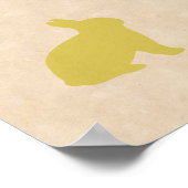 Geel Bunny Canvas Poster (Hoek)